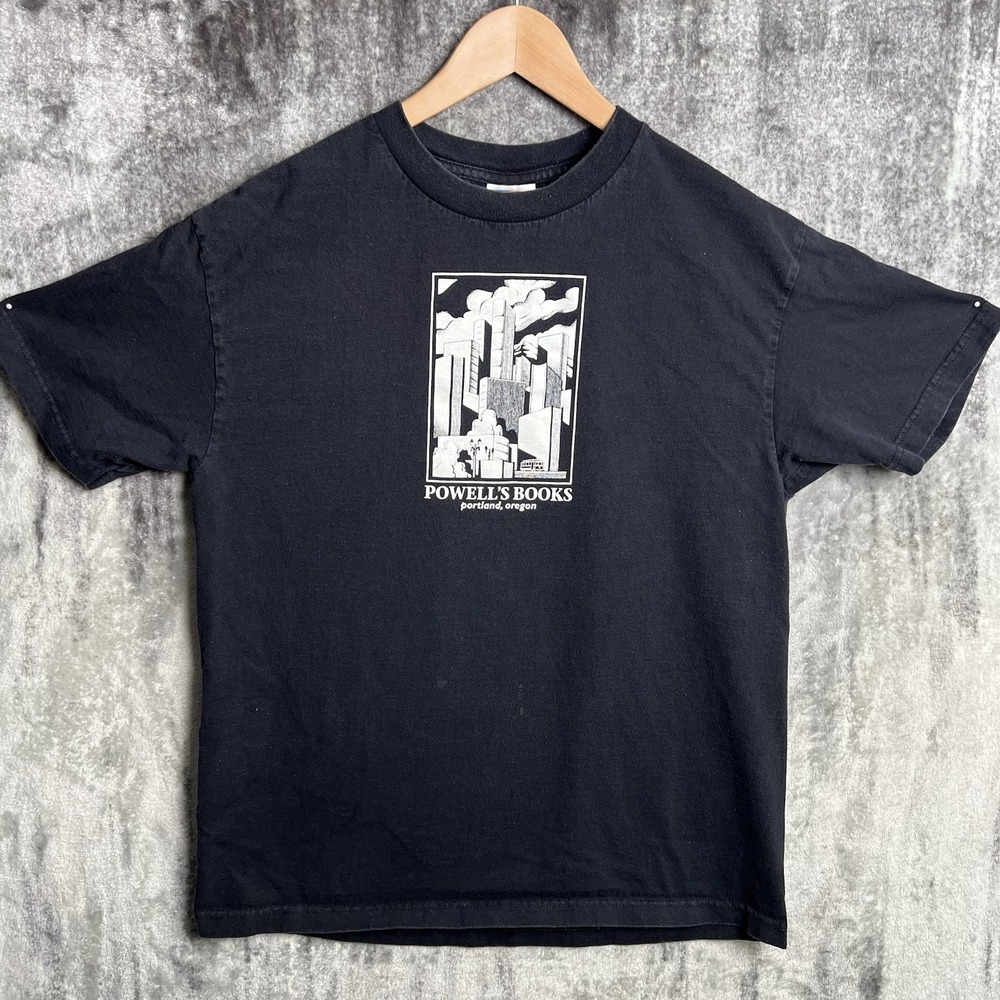 Vintage 90s Powell's Books Shirt 90s T-Shirt City of Books Size L Portland